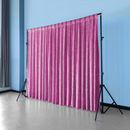 Neel Blue 3X3M Crushed Velvet Backdrop, Photography Background Blackout Curtain - Pink - thumbnail 8