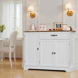 Bealife Sideboard Cabinet, Kitchen Storage Cupboard With Drawer, 3-Tier Door Storage And 2-Door Cabinet, Anti-Tip Design - thumbnail 2