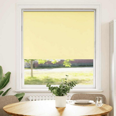 Berkfield Durable Roller Blind Blackout Yellow 90X150 Cm Fabric Width 85.7 Cm Polyester - image 1