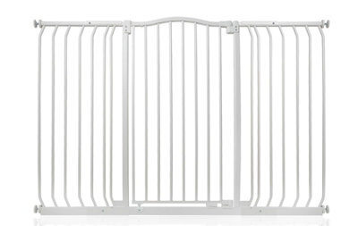 Safetots Extra Tall Curved Top Safety Gate, 143Cm - 152Cm, Matt White, Extra Tall 100Cm In Height, Pressure Fit Stair Gate - image 1
