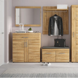 Furniture To Go Cortina 2 Door Shoe Cabinet In Grandson Oak - thumbnail 3