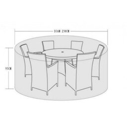 Signature Weave 4-6 Seater Dining Table Chairs Furniture Set Cover 250 X 95 Cm - thumbnail 1