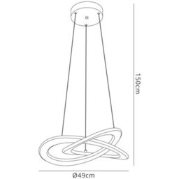 Luminosa Lighting Luminosa Planet Pendant, 40W Led, 3000K, 1800Lm, White, 3Yrs Warranty - thumbnail 6