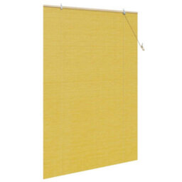 Berkfield Window Blinds & Shades With Curtains Manual Yellow Bamboo - thumbnail 4