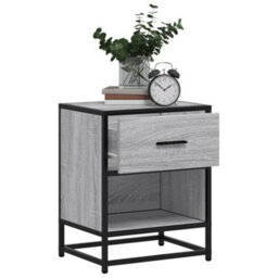 Berkfield Bedside Cabinet Grey Sonoma 40X31X50 Cm Engineered Wood - thumbnail 4