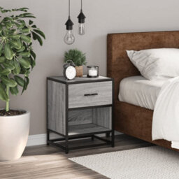 Berkfield Bedside Cabinet Grey Sonoma 40X31X50 Cm Engineered Wood - thumbnail 3