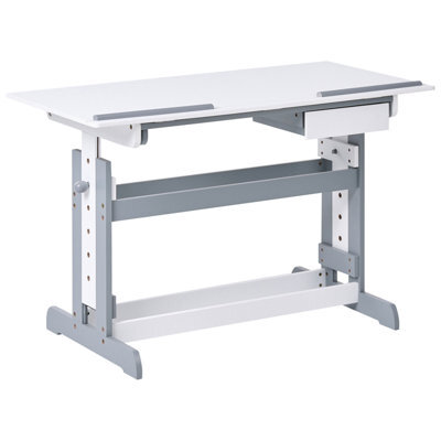 Beliani Manual Adjustable Standing Desk Nannup White 110 Cm 53 Cm - image 1