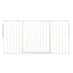 Safetots Premium Multi Panel Room Divider, Up To 148Cm Wide, White, 70Cm Tall, Flexible Barrier With Door For Baby And Toddler - thumbnail 1