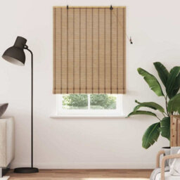 Berkfield Modern Window Blinds & Shades Manual Light Brown 100 X 220 Cm Bamboo - thumbnail 3