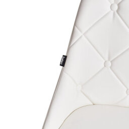 Beliani Set Of 2 White Faux Leather Dining Chairs With Button Tufted Backrest And Black Metal Legs - thumbnail 8