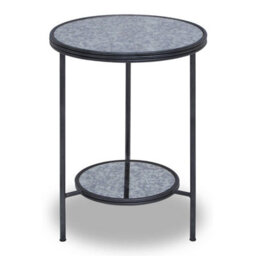 Orsina Design Two Tier Side Table, Two Tier Layout Small Lounge Table, Easily Maintained Rustic Side Table By Couch - thumbnail 1