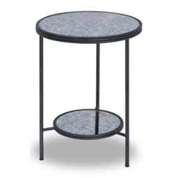 Orsina Design Two Tier Side Table, Two Tier Layout Small Lounge Table, Easily Maintained Rustic Side Table By Couch - thumbnail 2