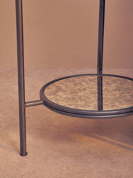 Orsina Design Two Tier Side Table, Two Tier Layout Small Lounge Table, Easily Maintained Rustic Side Table By Couch - thumbnail 7