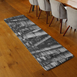 Benjamin Tate Design Black And White Bamboo Runner Special Soft Home Rug - thumbnail 2