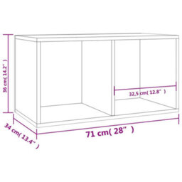 Vidaxl Vinyl Storage Box Sonoma Oak 71X34X36 Cm Engineered Wood - thumbnail 9