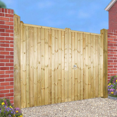 Burbage Iron Craft Drayto Wooden Driveway Garden Gates 2700mm Wide X 1800mm High Dr62 - image 1