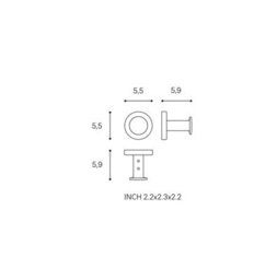 Cosmic Towel Hook, Robe Hook, Coat Hook, Brushed Copper Pvd, Architect S+ Collection - thumbnail 6