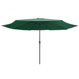Berkfield Outdoor Parasol With Metal Pole 400 Cm Green - thumbnail 2