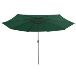 Berkfield Outdoor Parasol With Metal Pole 400 Cm Green - thumbnail 3