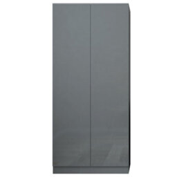 Fwstyle 2 Door Grey Gloss Double Wardrobe Scratch Resistant Push To Open Soft Close - thumbnail 5
