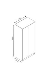 Fwstyle 2 Door Grey Gloss Double Wardrobe Scratch Resistant Push To Open Soft Close - thumbnail 8