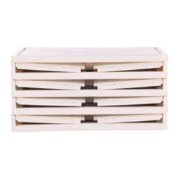 Darphe White Foldable 4 Tier Magnetic Door Shoe Storage Box With Brake Rolling Wheels - thumbnail 6