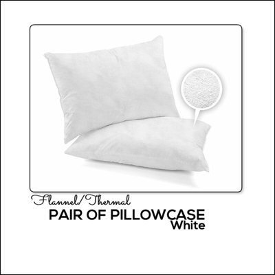 CHILIMILII Pillowcases Pair Pack 100% Brushed Cotton Flannelette Thermal Pillow Covers 19''x29''