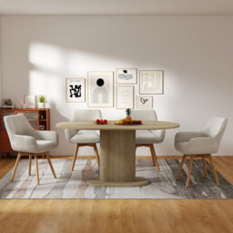 Longtoo Set Of 2 Swivel Dining Chairs , Swivel Upholstered Chairs With Armrests And Wooden Legs, Coffee - thumbnail 6