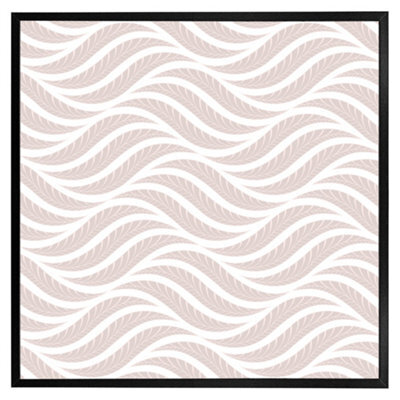 "Andrew Lee Geometric Pattern With Leaves (Picutre Frame) / 16X16"" / Oak" - image 1