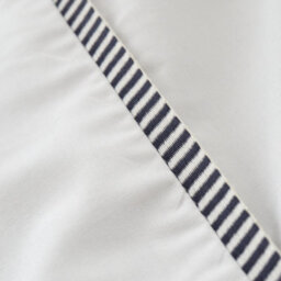 Bianca Fine Linens Contrast Trim 200 Thread Count Cotton King Duvet Cover Set With Pillowcases White / Black - thumbnail 5