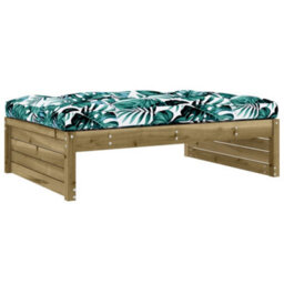 Walplus Garden Outdoor Footstool 120X80 Cm Impregnated Wood Pine - thumbnail 2