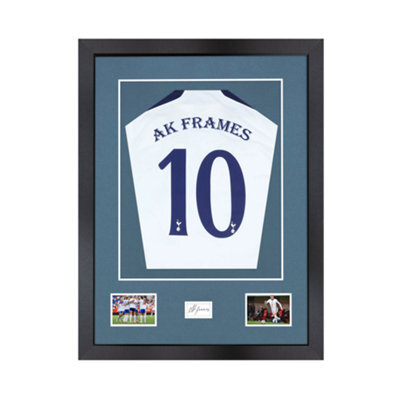 "AK Frames 77.5X58.5Cm Matte Black Shirt Frame With Pompadour Mount -49X42.5Cm Shirt Window -5X.3.5"" Photos - 7.5X4.5Cm Name Plate" - image 1