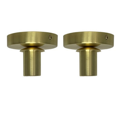 First Choice Lighting Set Of 2 Cynthia - Satin Brass Ceiling Flush Ceiling Lights For Shades - image 1