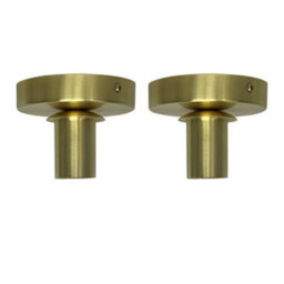 First Choice Lighting Set Of 2 Cynthia - Satin Brass Ceiling Flush Ceiling Lights For Shades