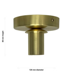 First Choice Lighting Set Of 2 Cynthia - Satin Brass Ceiling Flush Ceiling Lights For Shades - thumbnail 3