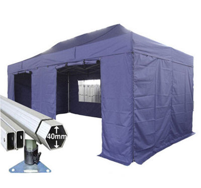 Crocodile Trading 3M X 6M Extreme 40 Commercial Instant Shelter Pop Up Gazebos Frame, Canopy & Sides - Navy Blue - image 1