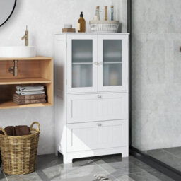 Floor Cabinet Freestanding Bathroom Storage Cabinet - thumbnail 6