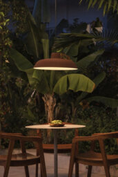 Luminosa Lighting Luminosa Saga Outdoor Pendant Ceiling Light Rust Brown E27 Ip65 - thumbnail 2