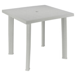 Urbn-Garden Urbn Garden 79Cm Height White Plastic Garden Dining Table With Chairs Set Patio Deck Outdoor Furniture 3Pcs - thumbnail 3