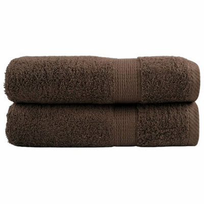 Berkfield Premium Shower Towels Solund 2Pcs Brown 70X140Cm 600Gsm - image 1