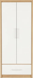 Seconique Seville Oak And White Finish 2 Door Wardrobe - thumbnail 2