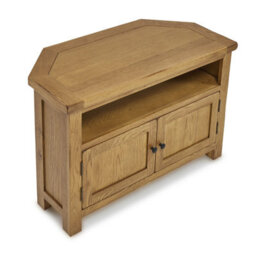 The Furniture Market Rustic Oak Corner Tv Unit Up To 50 Tv Size - thumbnail 7