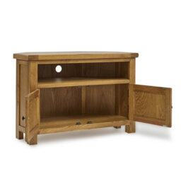 The Furniture Market Rustic Oak Corner Tv Unit Up To 50 Tv Size - thumbnail 6