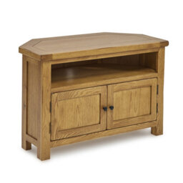 The Furniture Market Rustic Oak Corner Tv Unit Up To 50 Tv Size - thumbnail 5