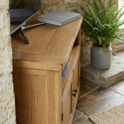 The Furniture Market Rustic Oak Corner Tv Unit Up To 50 Tv Size - thumbnail 3