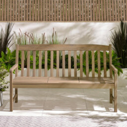 Furniturebox Lox Wooden Garden Bench - 2 Seater Outdoor Bench & Pop-Up Wood Table, Picnic Garden Bench, Garden Seating Bench - thumbnail 5