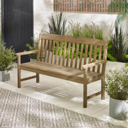 Furniturebox Lox Wooden Garden Bench - 2 Seater Outdoor Bench & Pop-Up Wood Table, Picnic Garden Bench, Garden Seating Bench - thumbnail 3