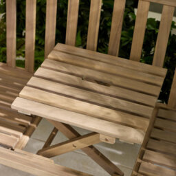 Furniturebox Lox Wooden Garden Bench - 2 Seater Outdoor Bench & Pop-Up Wood Table, Picnic Garden Bench, Garden Seating Bench - thumbnail 9