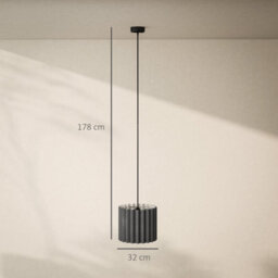 Homcom Linen Pendant Light, E27 Lampshade For Living Room, Bedroom, Black - thumbnail 3