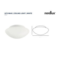 Nordlux Ufo Glass Ceiling Light Bathroom Safe White,mains - thumbnail 2
